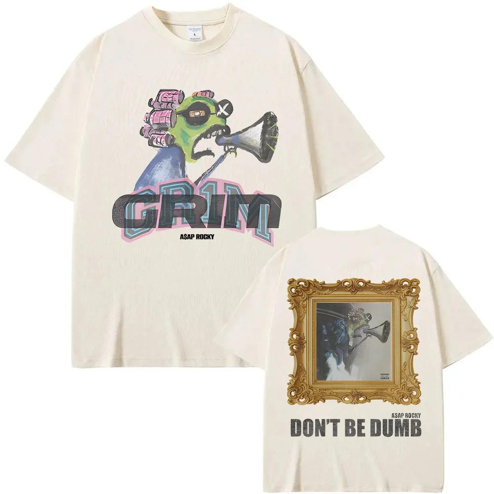 Repper AAP Rocky New Album DONT BE DUMB Graphic Print Tshirt Men Women Cotton Summer Fashion Tee Oversize Highstreet New Top