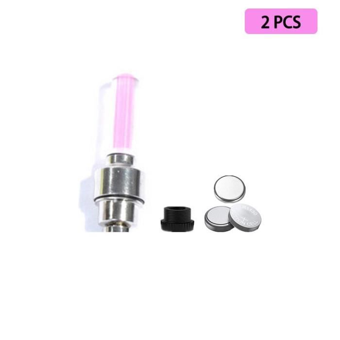 Bicycle Accessories - Neon LED Spokes - 2pcs - Pink Color - Valve Caps