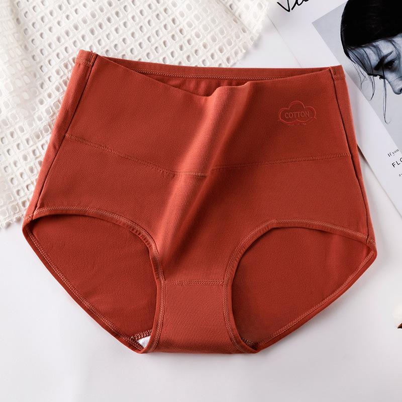 Графитовое антибактериальное нижнее белье из чистого хлопка, трусы-слипы с принтом с высокой посадкой, женское антибактериальное нижнее белье с высокой посадкой