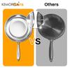 304 Stainless Steel Frying Pan Tri-Ply Skillet Induction Cooking Pan Kitchen Cookware NonStick Pan Fried Steak Pot Multiple Size