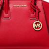 Michael Kors Avril Сумка-тоут через плечо на ремне с логотипом-буквой, однотонная, в стиле для поездок на работу, из кожи, маленькая женская сумка, ярко-красная 35F1G4VM2L-BRIGHT-RED