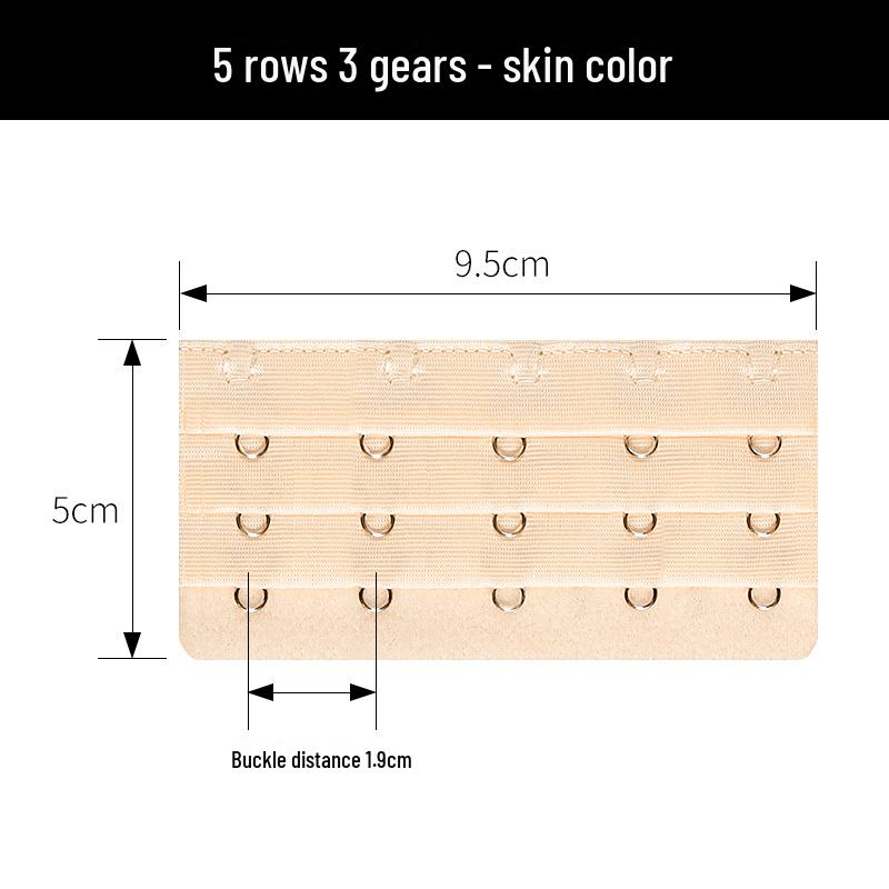 5-Row Bra Extension with 3 Hooks - Bra Strap Extension for Comfortable Fit and Growth, Underwear Accessory