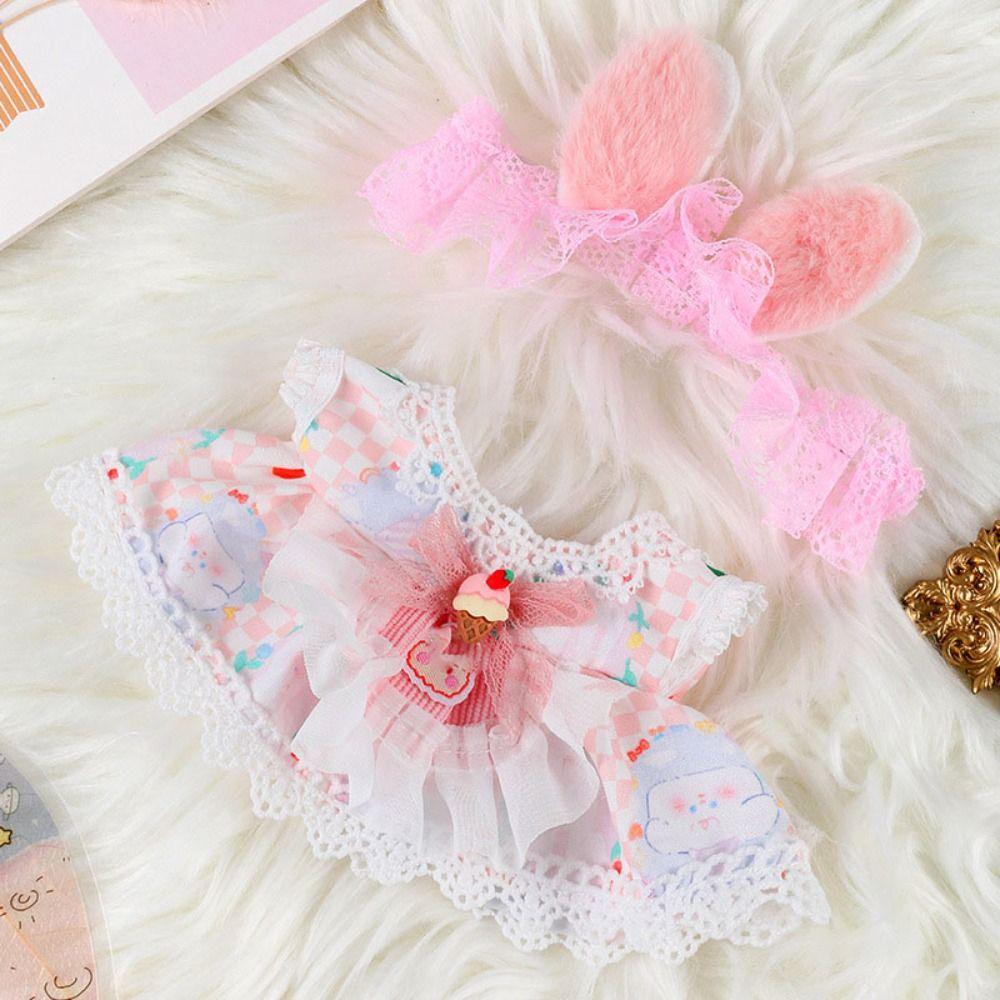 With Bow Headband Accessories Princess Dress 10 Styles Doll Skirt 20cm Cotton Doll/EXO Idol Dolls