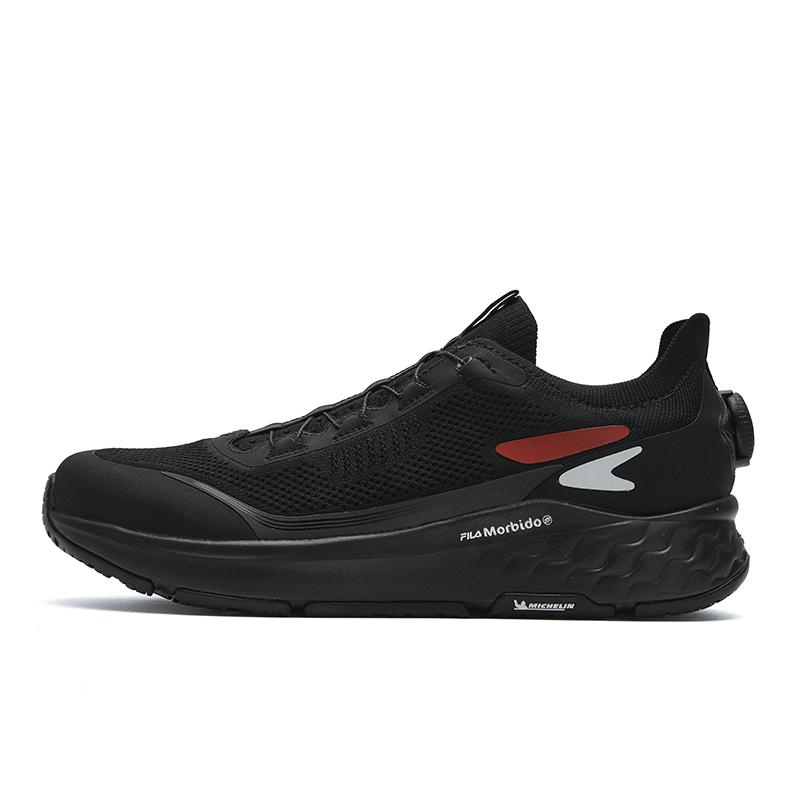 Fila BOA Амортизирующая ткань, Износостойкие низкие беговые кроссовки Мужские Черные A12M421803FBK