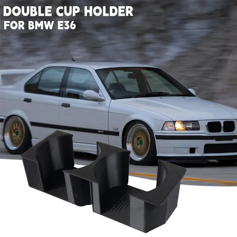 Car Cup Holder Vehicle Storage Box With Beverage Coffee Cup Holder For BMW E36 Dual Cup Holder Automotive Storage Accessories Cup Holders 5