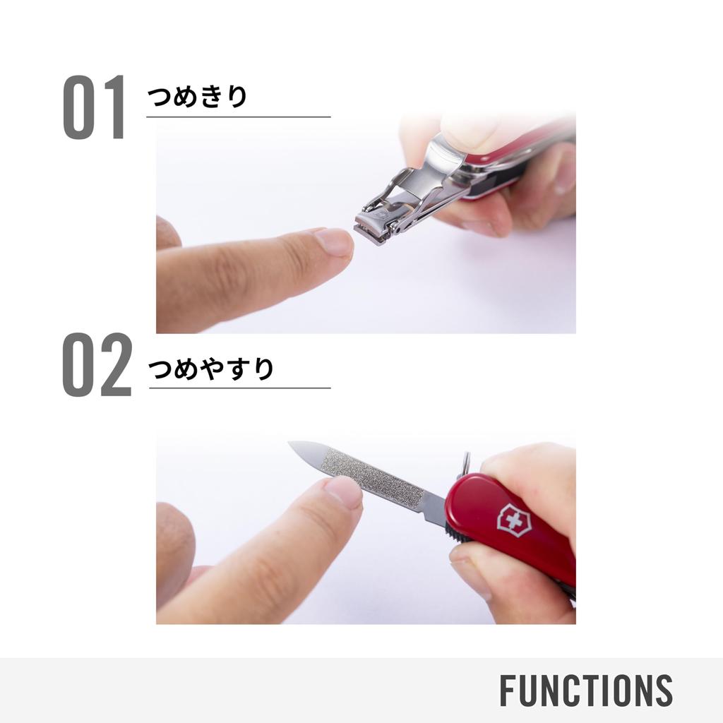 VICTORINOX Nail Clip 580 полупрозрачные красные кусачки для ногтей товары для предотвращения стихийных бедствий ножницы с изогнутыми лезвиями очиститель ногтей в комплекте пилка для ногтей 8 функций