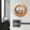 1/4pcs Solid Wooden Doorbell Magnetic Aesthetic Brass Wind Chimes Wireless Doorbells Entrance Door Bell Hanging Pendants Decor