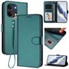 Wallet Case for Poco X8 Pro Max 5G - Leather/PU, Green, With Lanyard
