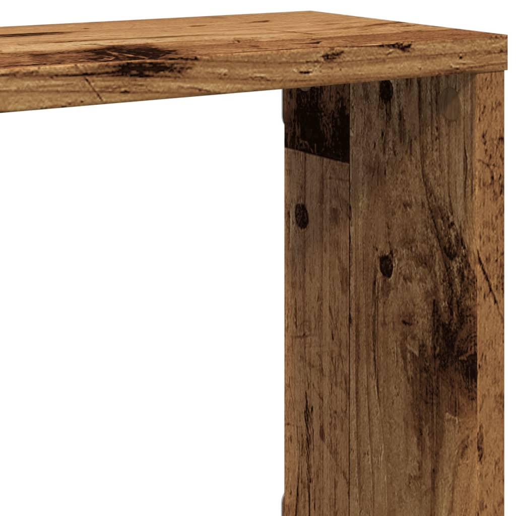 Cube Wall Shelves Set of 4 Rustic Wood Look 100 x 15 x 30 cm Engineered Wood
