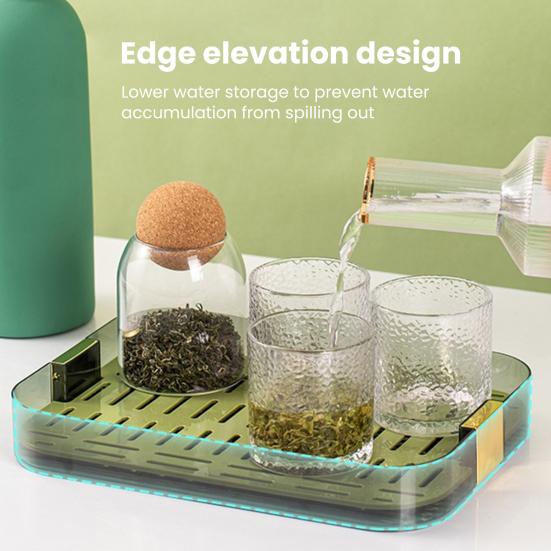 Пластина для хранения чайной посуды Yousheng, поднос для хранения воды, прямоугольный простой современный сливной дизайн, съемный держатель для чайной чашки для домашнего использования