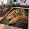 Мягкий фланелевый коврик с 3D-рисунком тигра для дома, гостиной, спальни, дивана, прихожей, декора детской игровой зоны, ковер, нескользящий коврик для пола