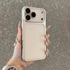Роскошный прозрачный матовый чехол из ТПУ для iPhone 17Pro 17 16 15 14 13 12 11 Pro Max Защита камеры Металлическая рамка