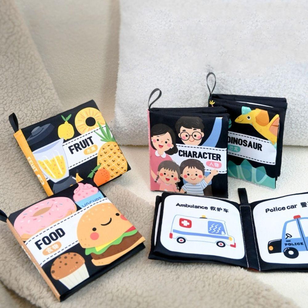 Interactive Baby Cloth Book Not Be Torn Interesting Baby Words Book Early Learning 0-36Month Soft Infant Book Children Toys