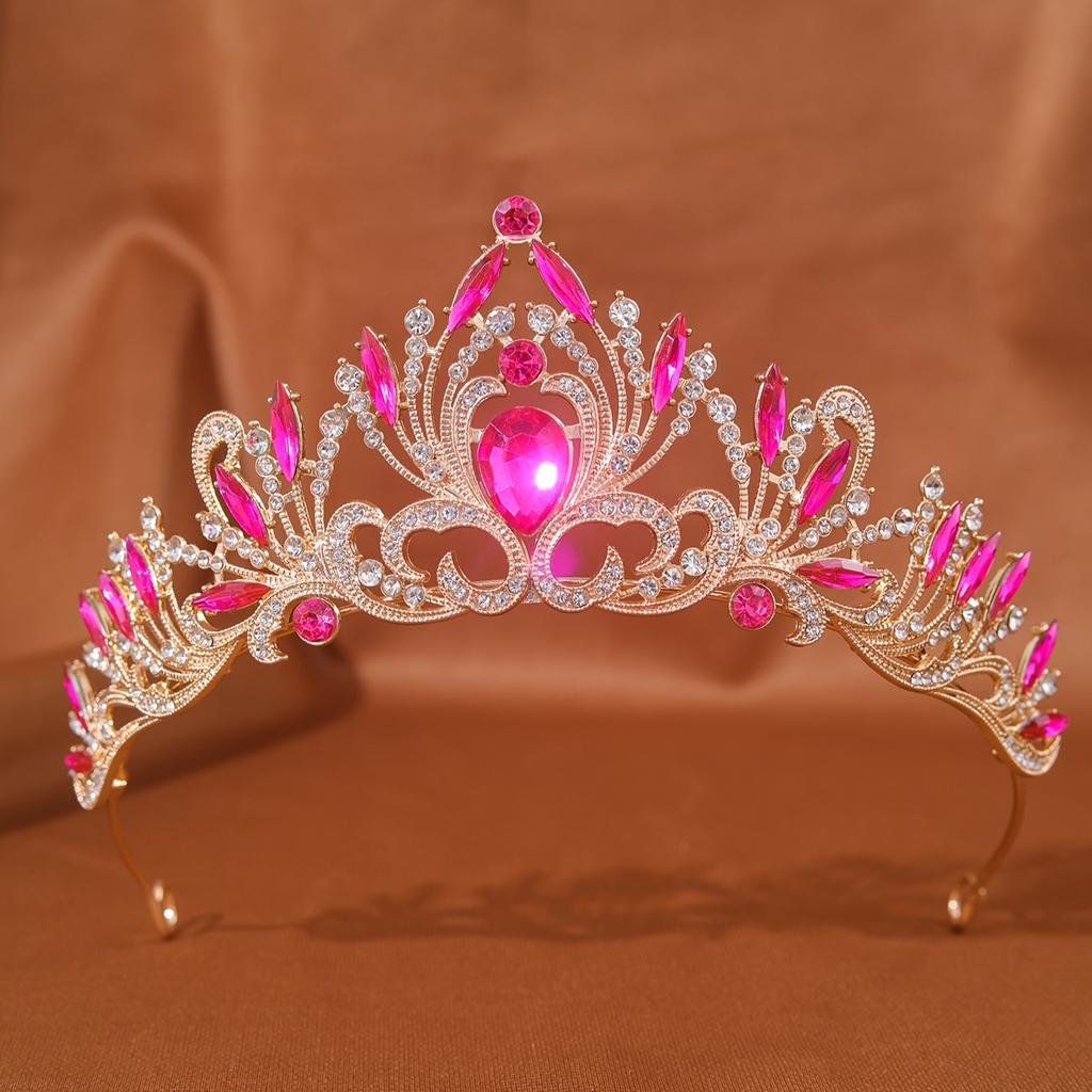 European Baroque Retro Rhinestone Luxurious Bride's Crown Headwear Wedding Dress Princess Hair Crown Dress Accessories