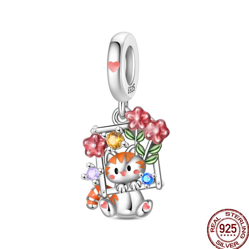 Весенняя коллекция бабочек Медный подсолнух Медведь Бабочка Цветные бусины Подходит для оригинального браслета 3 мм