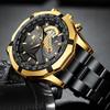 New Men's Sports Watches Fashion Stainless Steel Luxury Luminous Waterproof Calendar Quartz Men's Watches