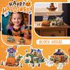 Halloween House Travel Pumpkin Carriage Haunted House Building BlocksSmall ParticleAssembly Toys