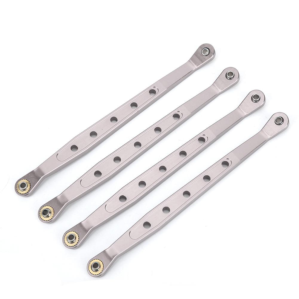 Aluminium Alloy Lower Suspension Links Remote Control Car Accessory for 1 10 Axial 90018 RC CrawlerTitanium Color