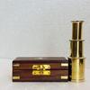 15.24 Cm Polished Brass Telescope with Wooden Box Handmade Nautical Spyglass, Decor Gift for Collectors