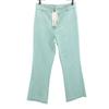 Unused Gingham Check Pattern Flare Pants M Mint Green Women Used