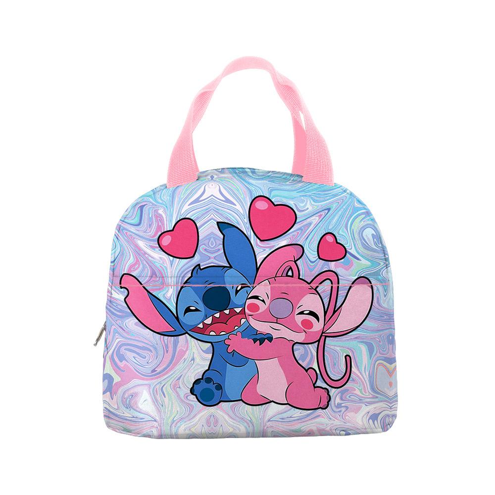 Lunch Bag Pink Portable Meal Bag Girls Bring Rice Bag Double Layer Pencil Case Stationery Box