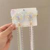 Chinese Butterfly Hair Clip - Flowing Ribbon Side Hairpin | Traditional Hanfu Hair Ornament for Girls' Costumes & Photoshoots