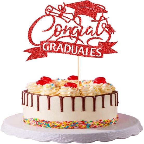 1 PCS High Heel Girl Graduation Cake Topper Black Pink Glitter Done Diploma Class of 2025 Congrats Grad Cap Cake Pick for 2025 Senior High School