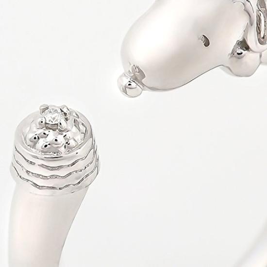 Кольцо Счастье Снупи по размеру Кольцо с бриллиантом Серебро СНУПИ [Jplus] #11 (Эквивалент 9-13