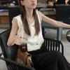 Летние майки без рукавов во французском стиле, стильная женская одежда с бахромой, базовые однотонные элегантные камисоли на пуговицах с квадратным вырезом