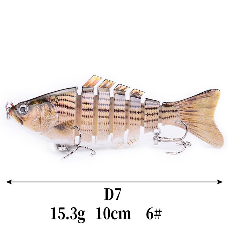 7 10 см многосекционная приманка пластиковая жесткая приманка поддельная приманка имитация бионической пресноводной приманки Luya