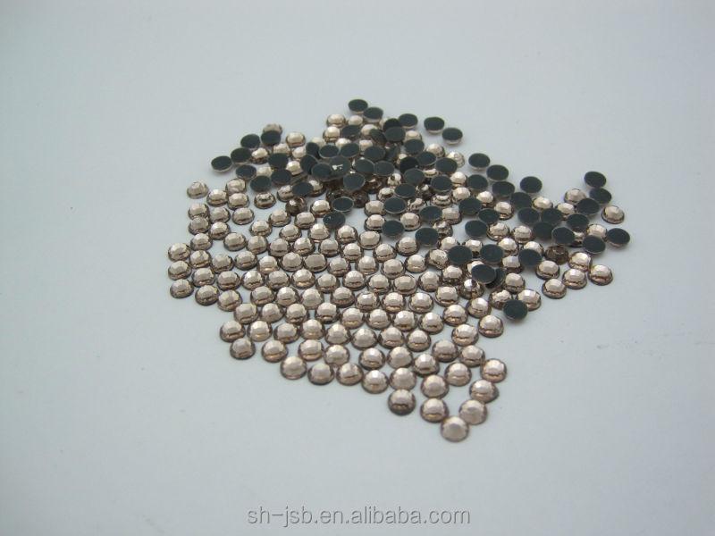 Eco-Friendly Flatback Glass Beads Garment Accessories Hot Fix Loose Rhinestones 12 Facets Round Multi-color