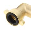 2PCS 90 Degree Garden Hose Elbow Connectors 3/4" Heavy Duty Hose Adapter with 4 O-rings Solid Brass Gooseneck Connector