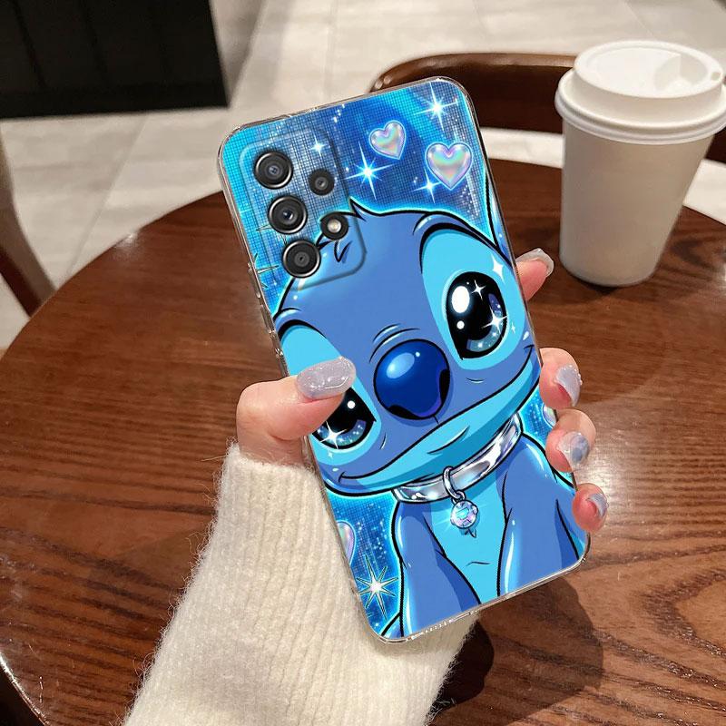 Прозрачный чехол для Samsung Galaxy A57 A37 A56 A36 Чехлы A55 A54 A35 A26 A07 A17 A16 A06 A34 A15 Мягкий противоударный чехол Дисней Стич
