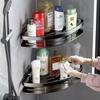 Bathroom Shelf Aluminum Alloy Shampoo Rack Makeup Storage Organizer Shower Shelf Bathroom No Drill Wall Corner Shelf