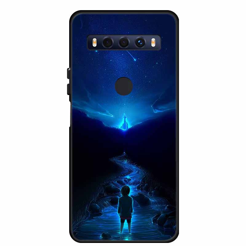 Для чехла TCL 10 SE 10SE Coque Черный ТПУ Силикон Мягкая задняя крышка Чехлы Для телефона TCL 10 SE 6.52" Funda Сумка Защитный чехол
