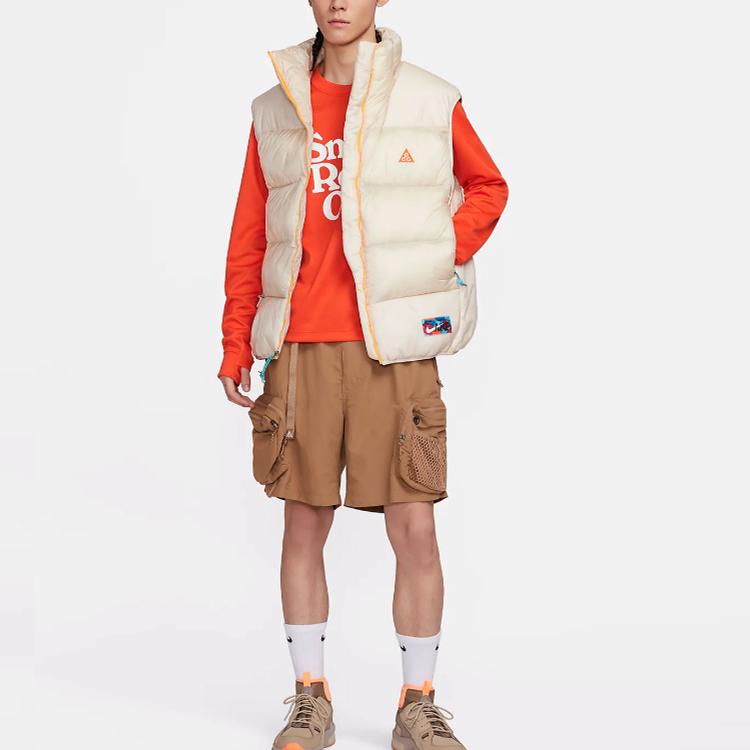 Nike Therma-Fit Adv ACG Lunar Lake Жилет с высоким воротником и принтом Топы унисекс Sand-Dune White FD4056-126