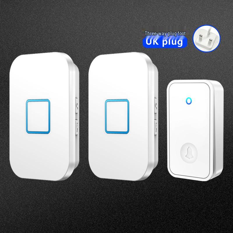 Wireless Doorbell Kit: One Transmitter, Two Long-Range Receivers, Waterproof, Smart Self-Powered, Ideal for Elderly Call.