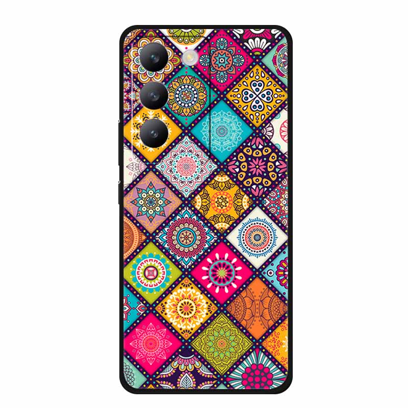 Flower Emboss Case For Vivo V40 V30 SE Y100 Y200E T3 5G Soft TPU Silicone Bumper Protector 3D Relief Phone Cover Funda V 30 40
