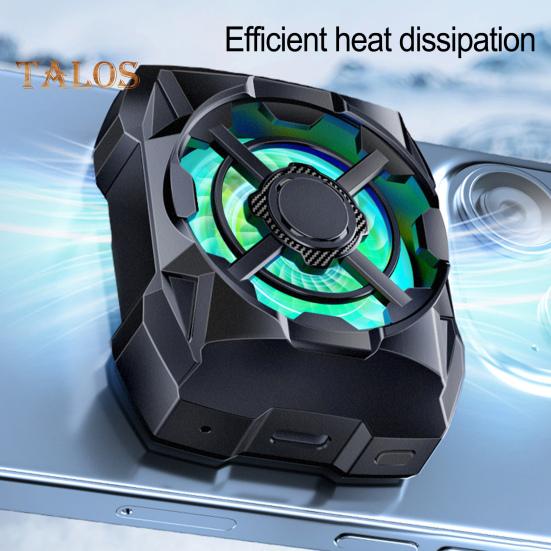 Rechargeable Phone Radiator Low-Noise Wireless Magnetic 3 Speeds Adjustable Gaming Phone Cooling Fan with LED Lights