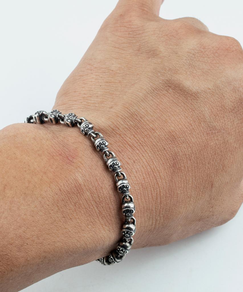 Sheen666 Industrial Series Sts016 Skull Silver Bracelet