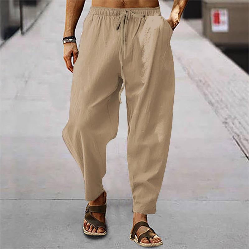 Повседневные брюки мужские летние новые хип-хоп дышащие свободные спортивные длинные брюки