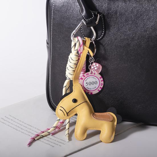 Брелок Яркий Цвет Искусственная Кожа Дизайн Лошади Брелок Подвеска Легкий Держатель для Ключей с Веревкой Аксессуар для Сумки для Телефона