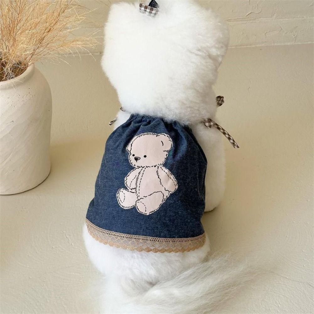 Cute Dog Dress Cartoon Dog Vest Pet Supplies Cat Princess Skirt  Spring