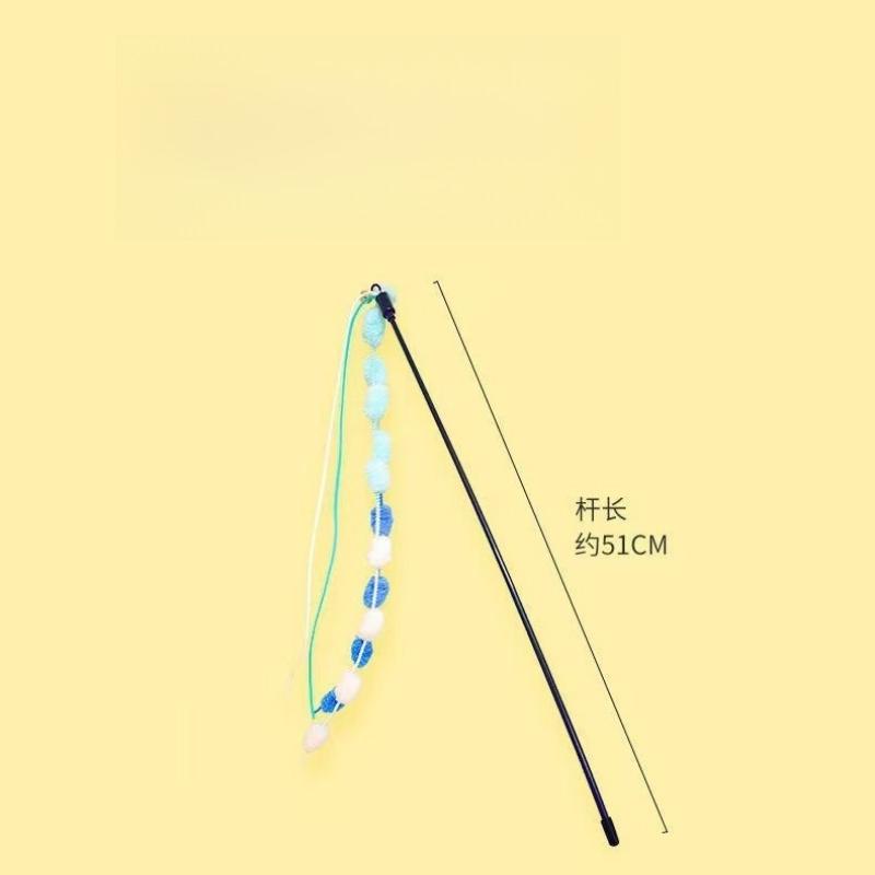 1 шт. Удочка-дразнилка для кошек с колокольчиком, Интерактивная игрушка для питомцев для самостоятельных развлечений