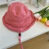 Pleasantly Cool Quick Drying Fisherman Hat Windproof Rope Foldable Basin Cap  Women