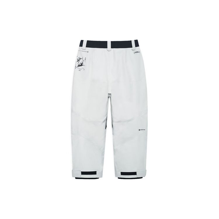 Li Ning Ski Series Color Block Pattern Printed средней талии Прямые повседневные брюки унисекс Брюки Off-White AHXS003-2