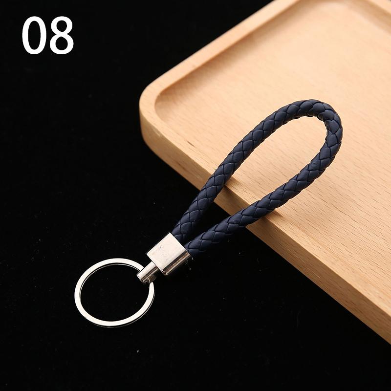 Унисекс DIY искусственная кожа кулон плетеный брелок для ключей плетеный веревочный брелок автомобильная сумка