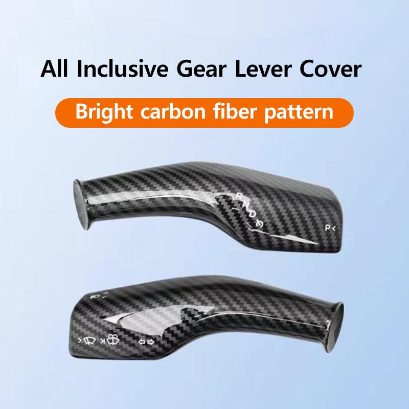 Чехол рычага переключения передач Tesla для Tesla Model Y/3, стиль с рисунком из углеродного волокна, силиконовый стиль, детали для модификации автомобиля, устанавливаемые на автомобиль, хорошие