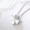 Women's Necklace Niche Design S925 Sterling Silver Four-Leaf Clover Pendant Clavicle Chain Pendant