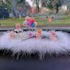 6Pcs Mini Piggy Car Dashboard Toys Dolls Figures Home Car Decoration For Auto Accessories Cartoon Pig Cute Car Ornaments Gifts